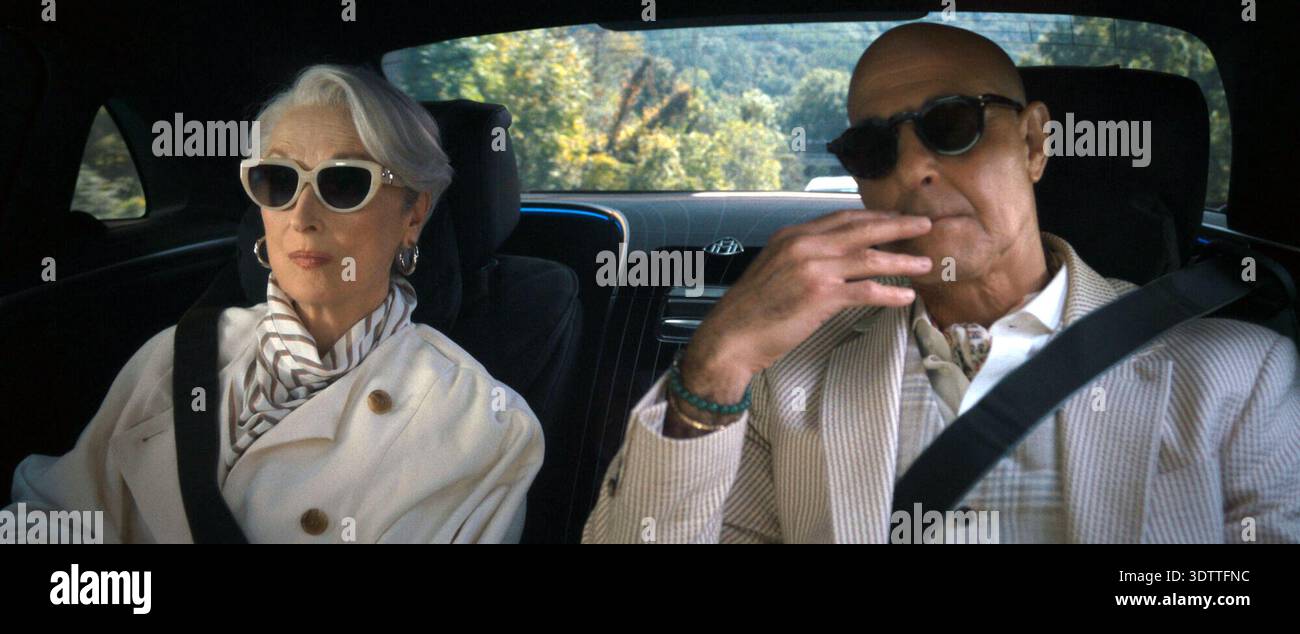 The Devil Wears Prada 2 is an upcoming American comedy drama film directed by David Frankel and written by Aline Brosh McKenna. A sequel to The Devil Wears Prada (2006), it sees Meryl Streep, Anne Hathaway, Emily Blunt, Stanley Tucci, Tracie Thoms, and Tibor Feldman reprising their roles from the previous film. Stock Photo