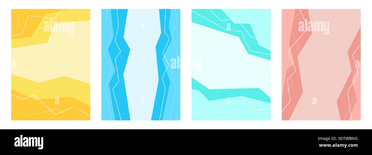 Set of abstract backgrounds with dot pattern Stock Vector