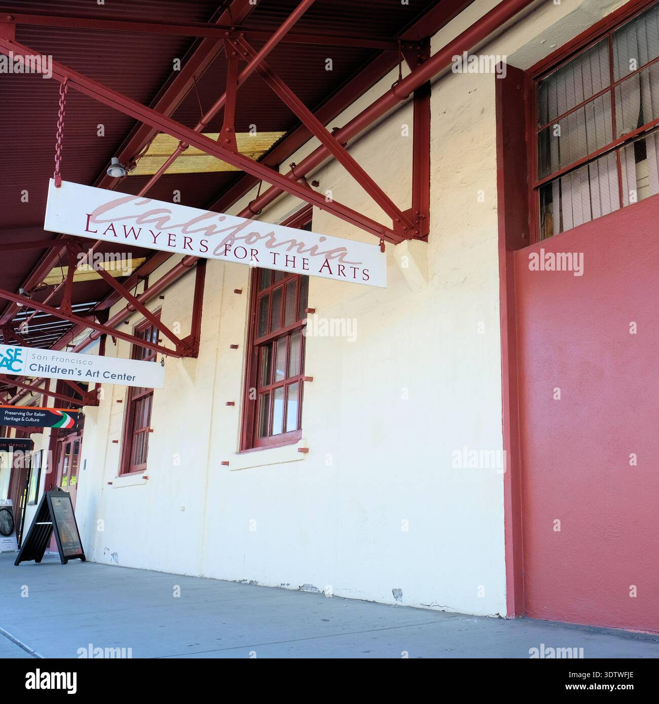 California Lawyers for the Arts at Fort Mason Center, San Francisco, California; a non-profit advocacy, legal representation group serving artists. Stock Photo