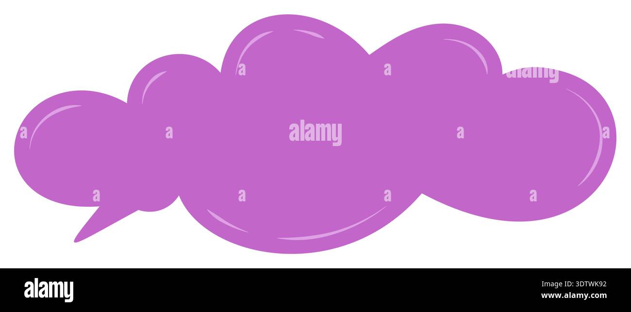 Fluid Cloud Speech Sticker Patch Stock Vector