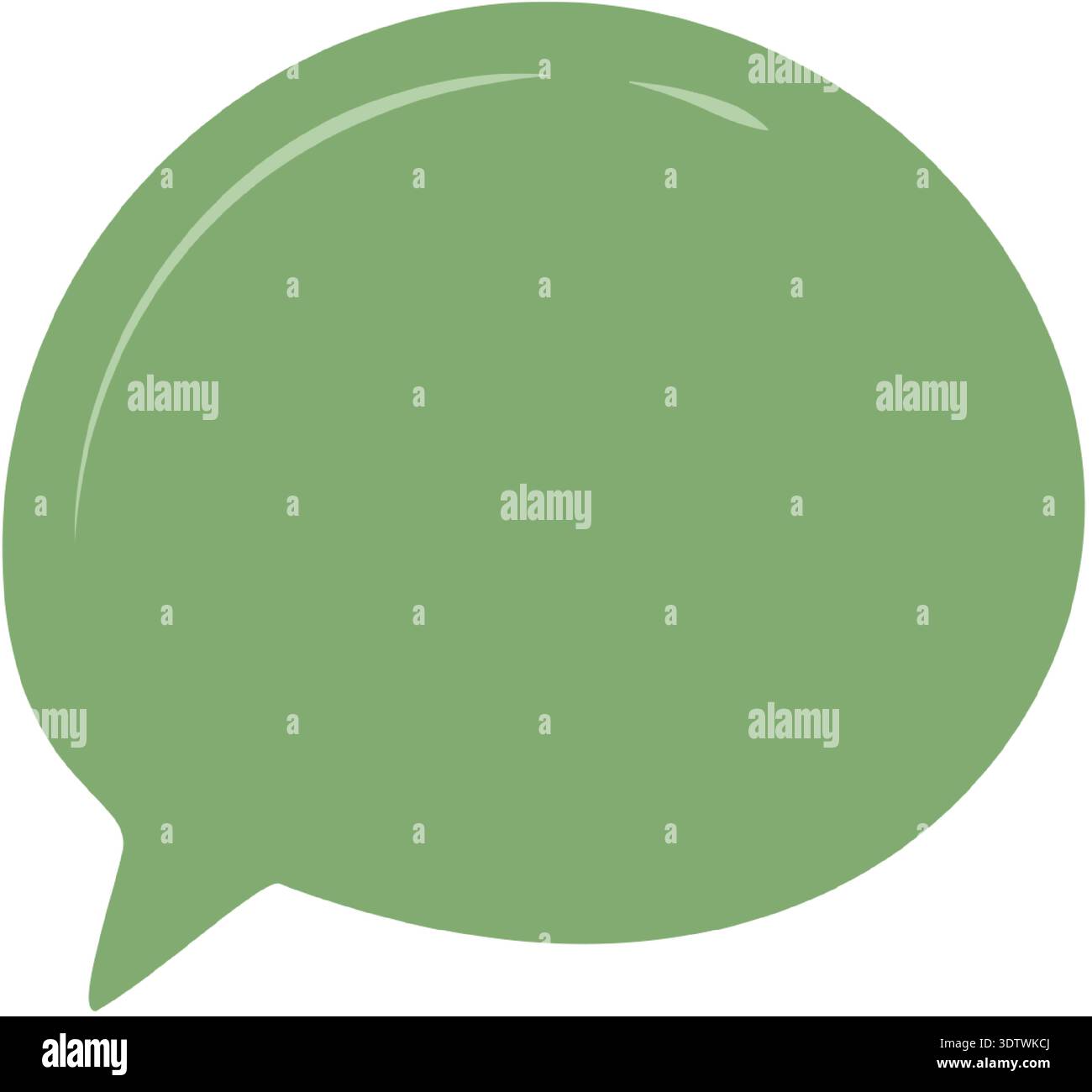 Green Fluid Chat Bubble Icon Stock Vector