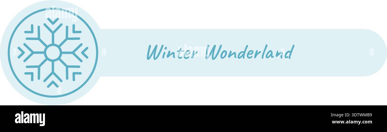Blue Snow Flake Outline Sticker Seal Stock Vector