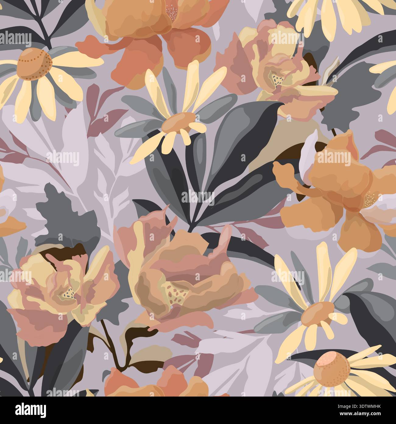Vector floral seamless pattern Stock Vector