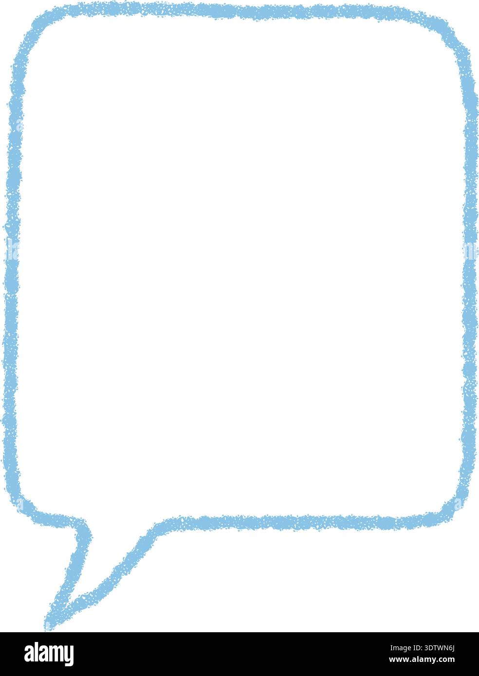Hand Drawn Chalk Speech Balloon Box Stock Vector