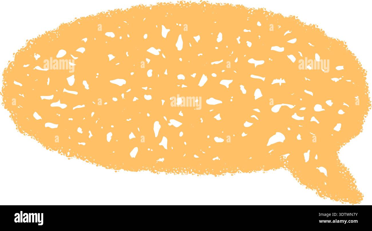 Chalk Sketch Organic Speech Balloon Stock Vector