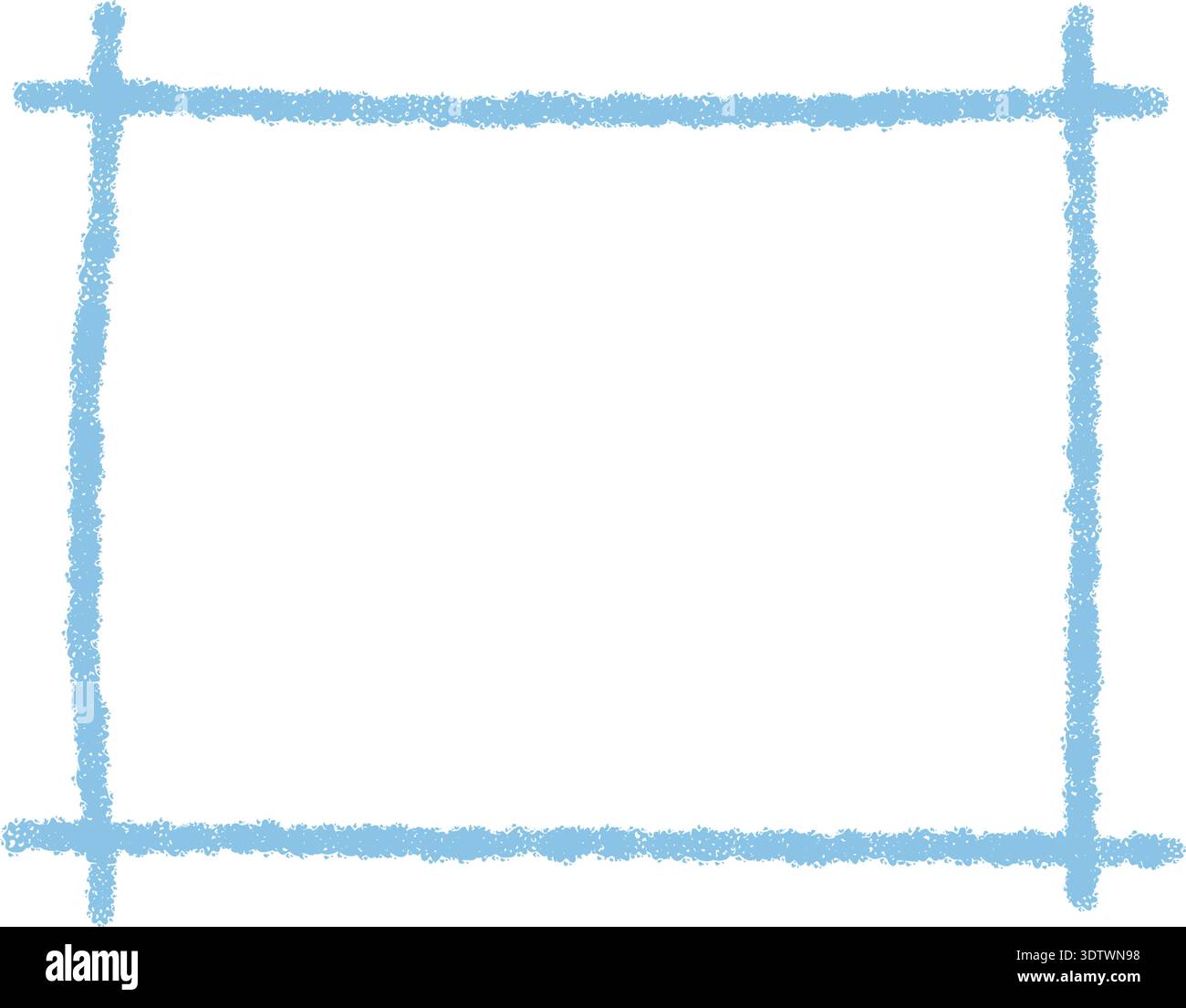Chalk Outline Blue Quote Rectangle Frame Stock Vector