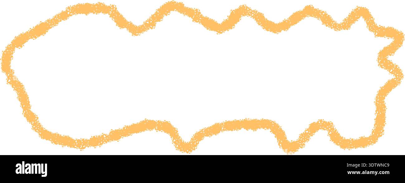 Wavy Chalk Outline Organic Text Box Stock Vector