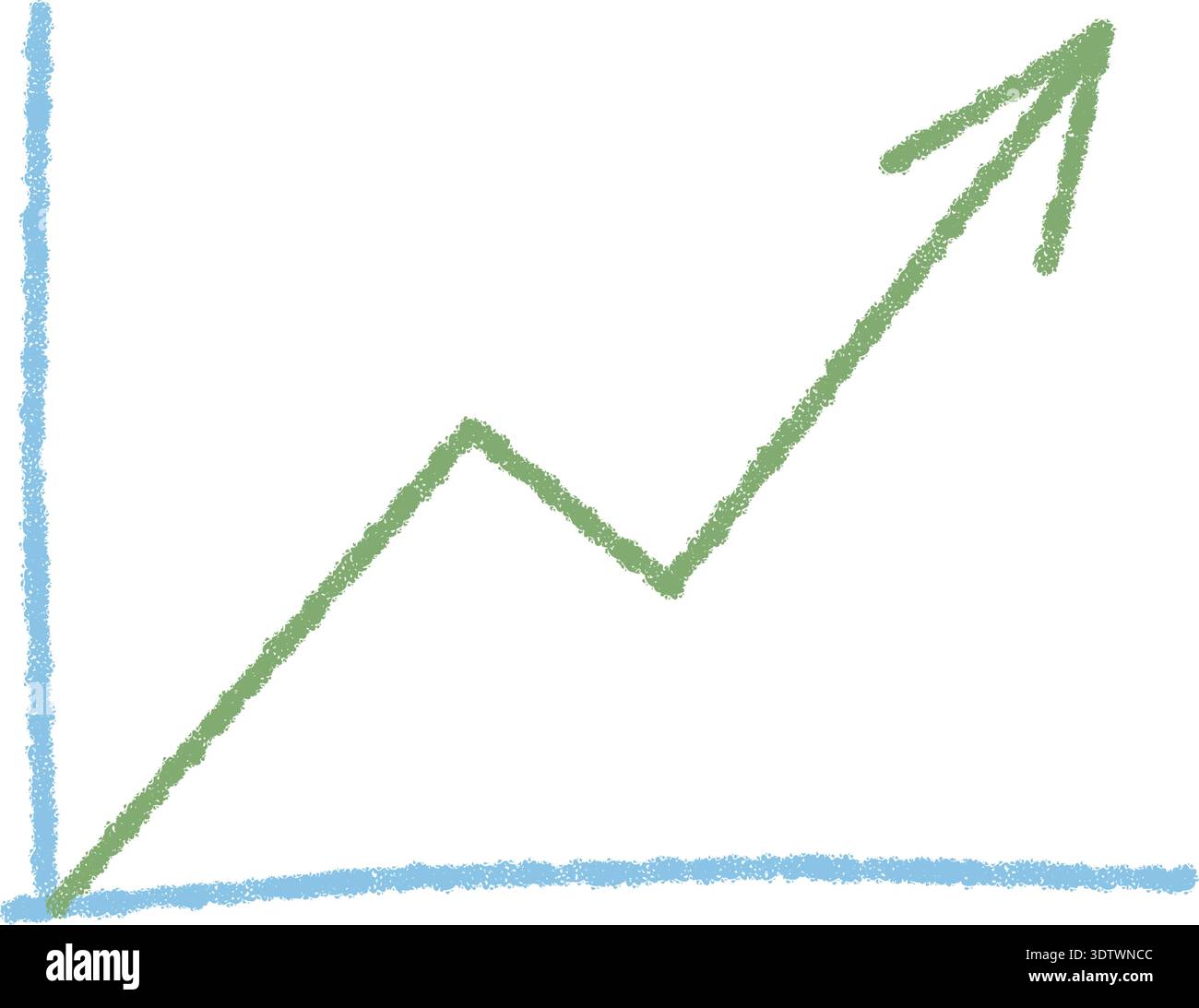 Chalk Chart With Up Arrow Icon Stock Vector