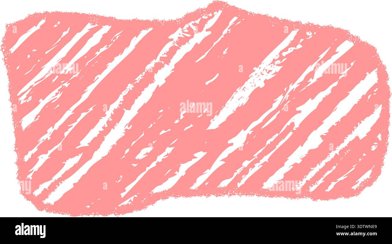 Wavy Organic Crayon Chalk Box Sketch Stock Vector