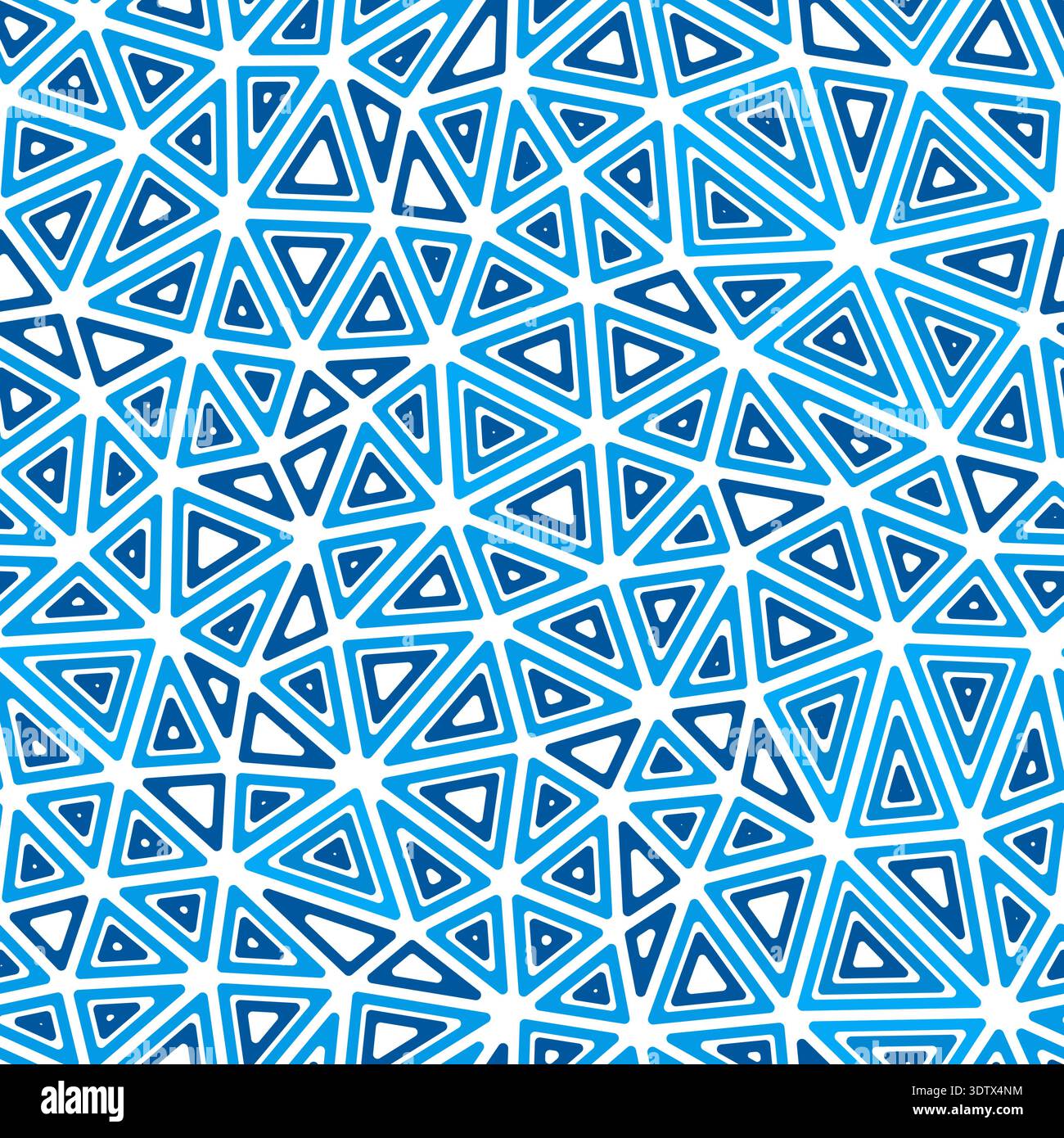 Triangles pattern geometric design. Medium shape size. Multiple repeated inner triangles. Single color tone style. Repeatable pattern. Stock Vector