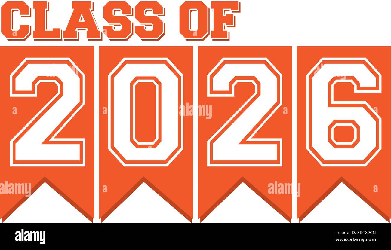 Class of 2026 Orange Banner Stock Photo - Alamy