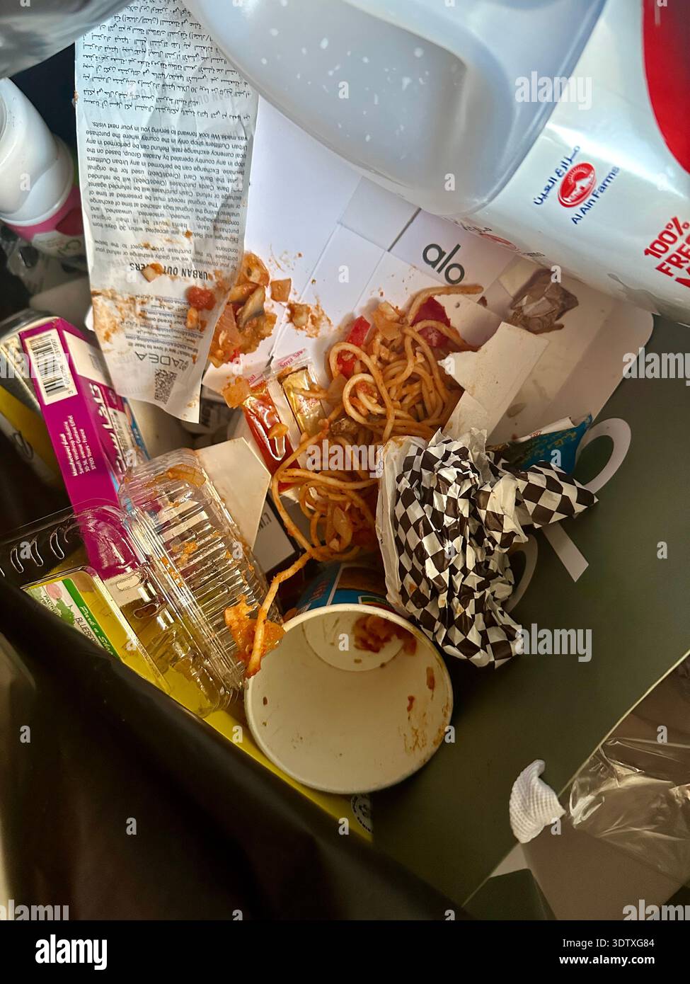 Binbag full of household waste - Smartphone Captured Stock Image