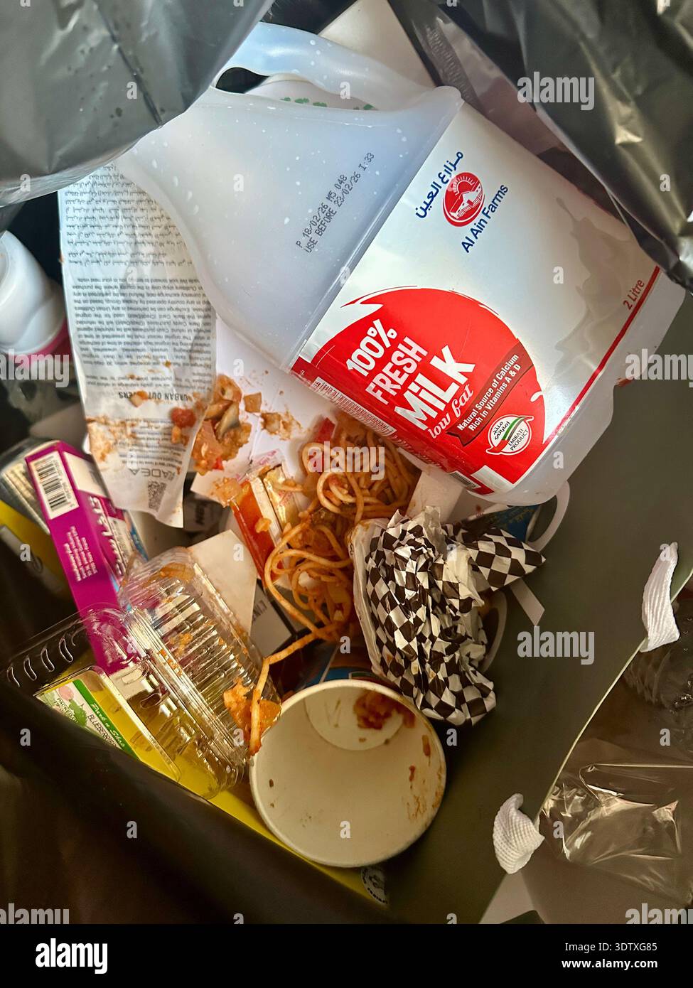 Binbag full of household waste - Smartphone Captured Stock Image