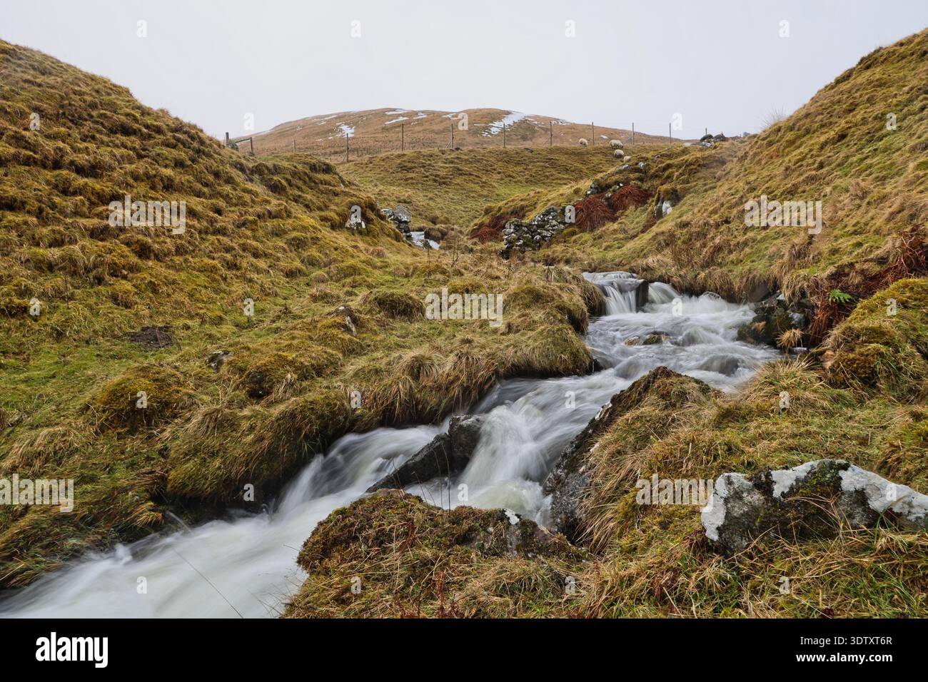 Spittal Scotland Long exposure of burn in Coire Lairige near Cateran trail between ...