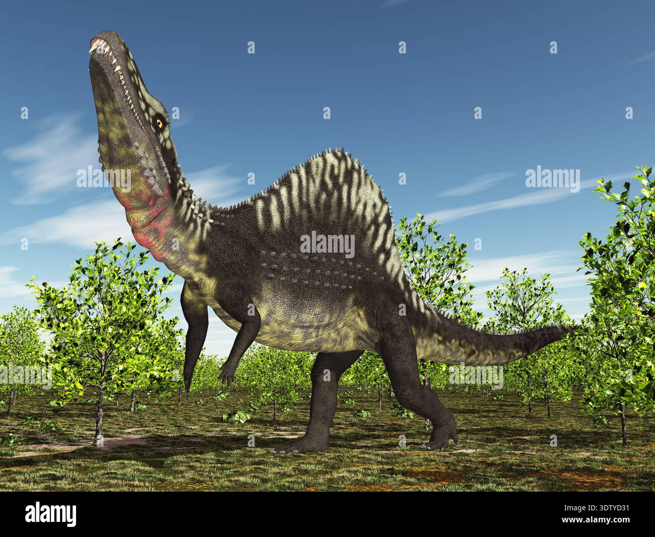Archosaur Arizonasaurus in a landscape Stock Photo