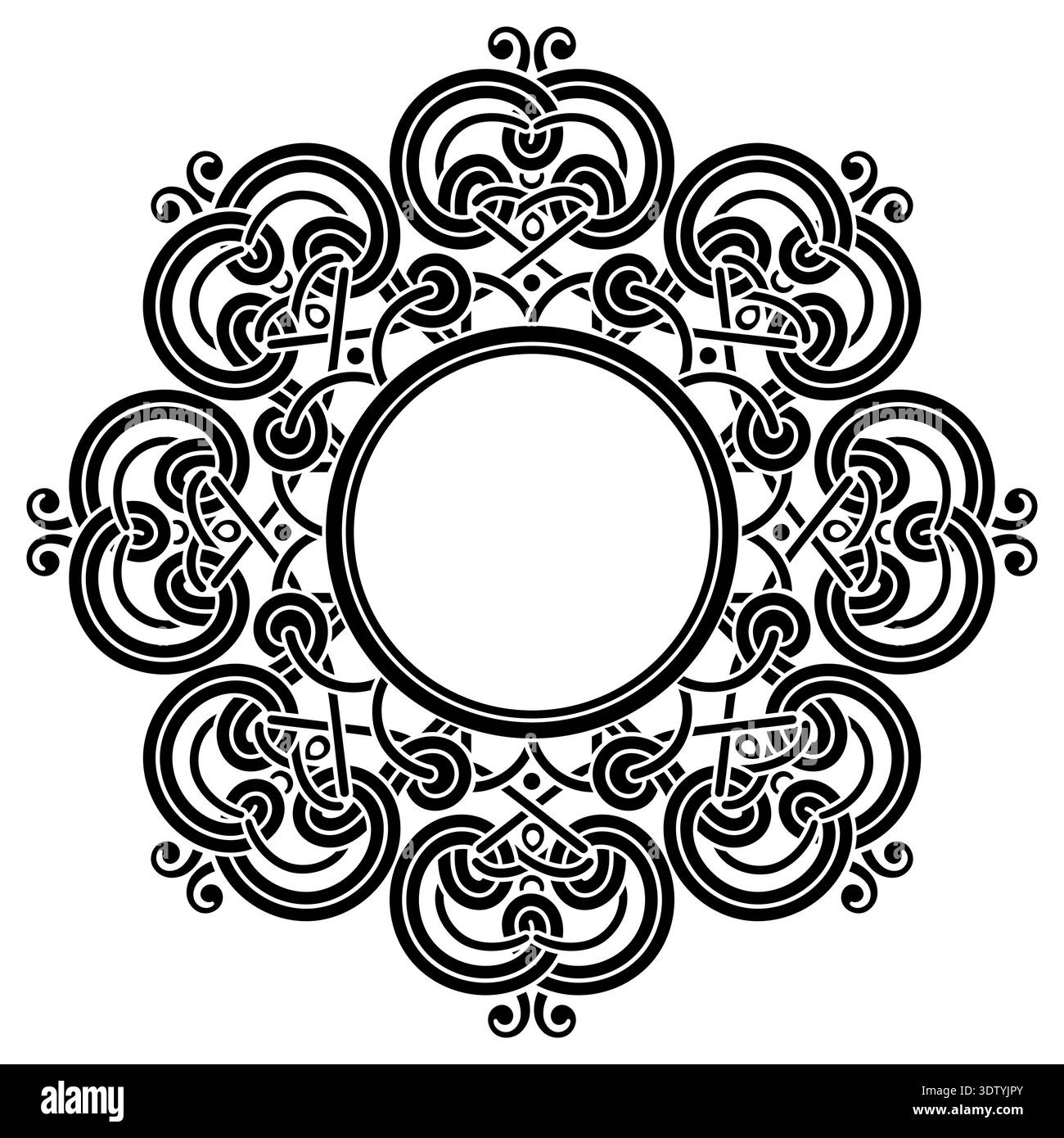 Celtic-Scandinavian design. Old Norse pattern Stock Vector