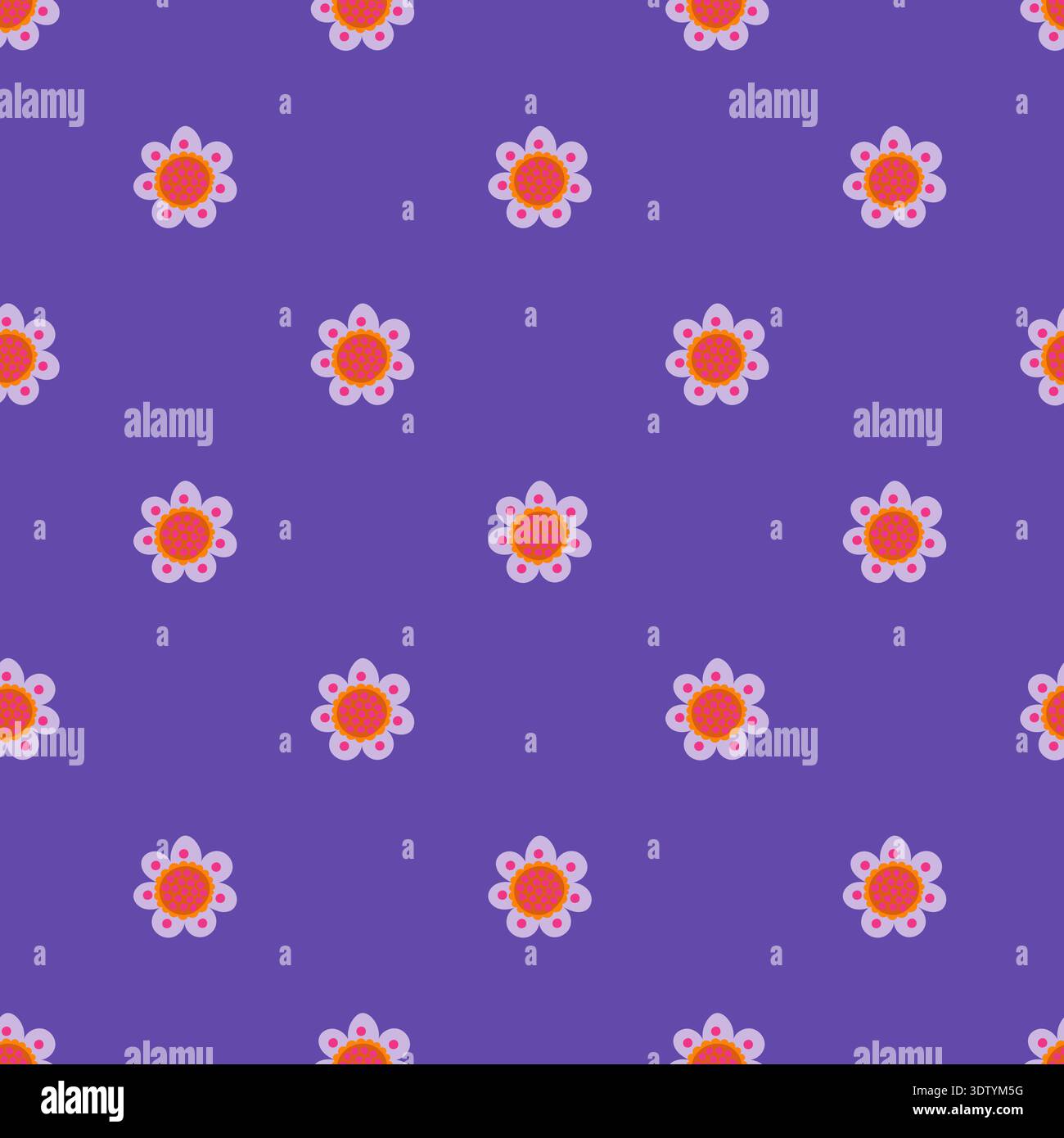 Colorful Folk Botanical Stripe Pattern Stock Vector