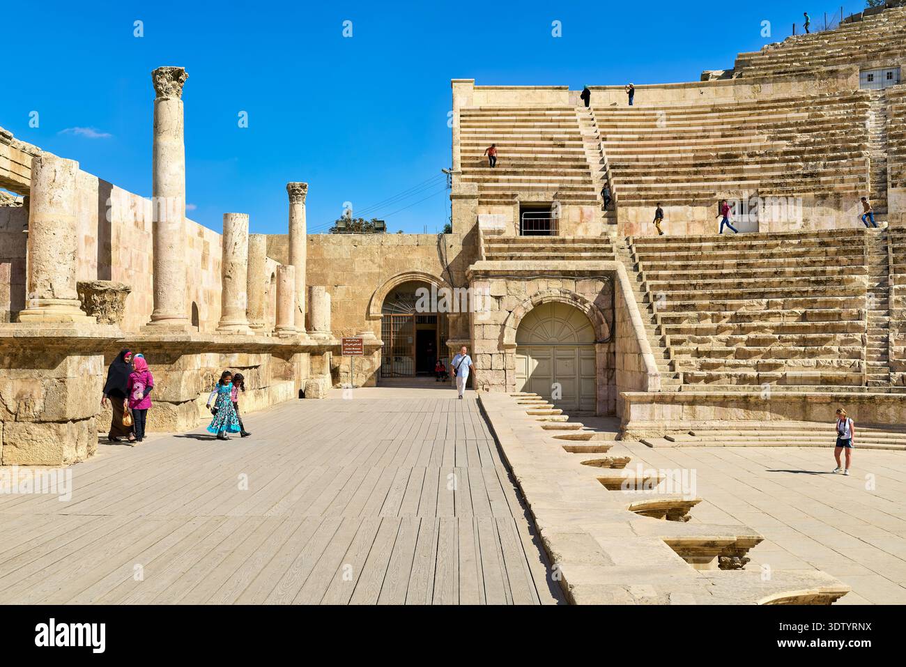 Visitors walk through roman hi-res stock photography and images - Alamy