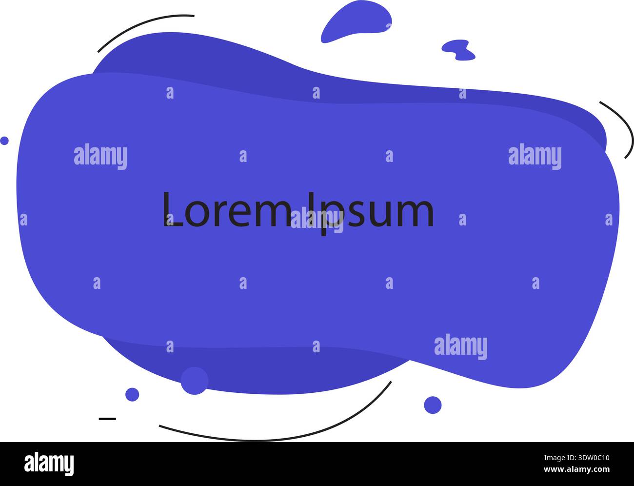 Liquid irregular text box graphic, with geometric abstract effects Stock Vector