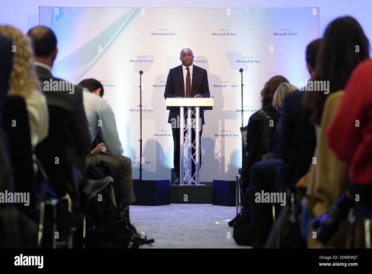 Deputy Prime Minister and Justice Secretary David Lammy delivers a ...