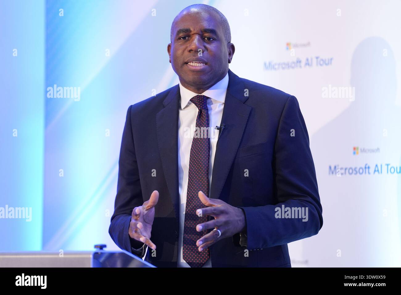 Deputy Prime Minister and Justice Secretary David Lammy delivers a ...