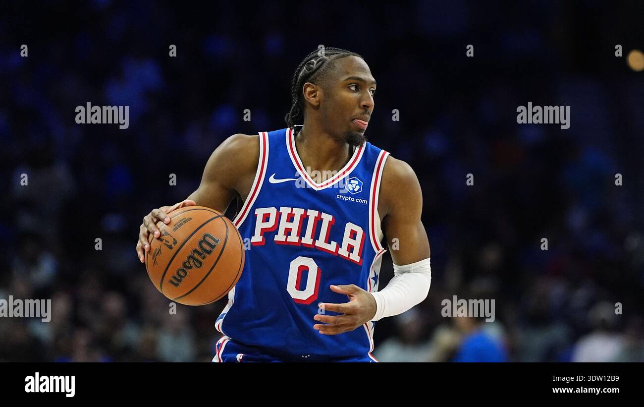 Matt Rourke Ap Philadelphia 76ers' Tyrese Maxey plays an NBA basketball game Thursday ...
