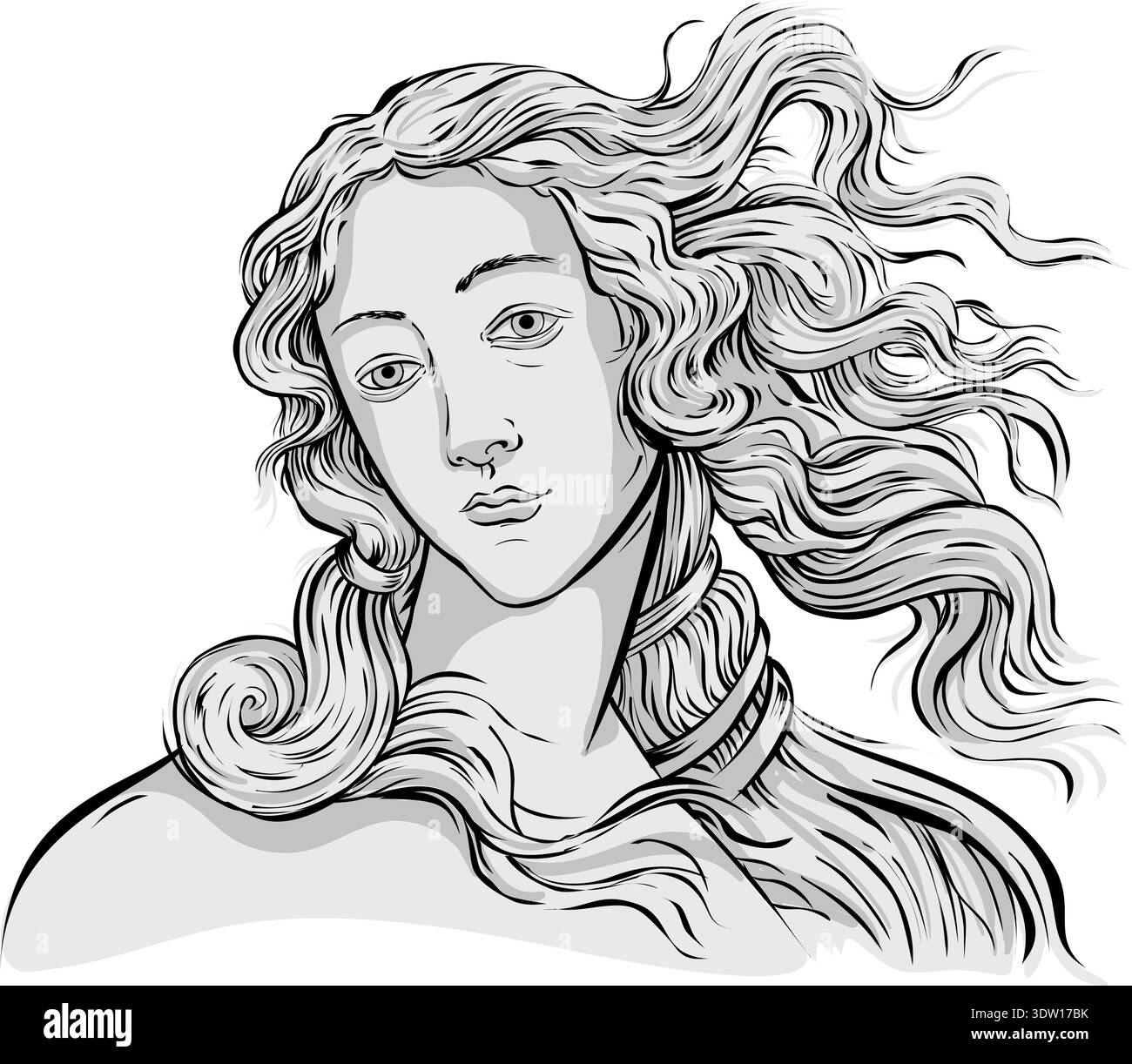 Birth of venus painting Stock Vector Images - Alamy