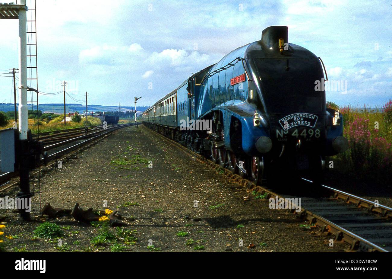LNER Class A4 Pacific No 4498 Sir Nigel Gresley passes Seamer with the ...