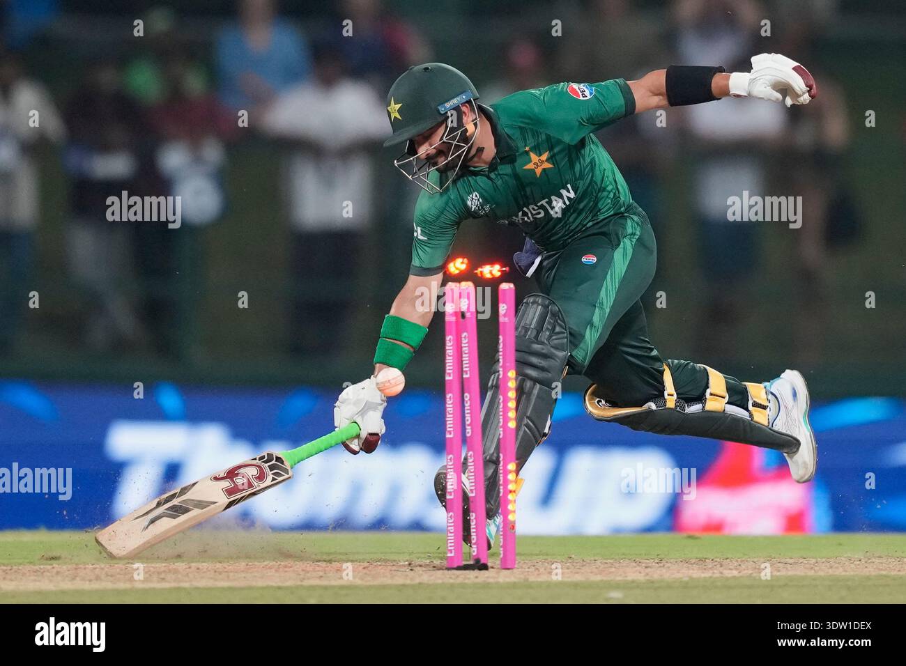 Pakistan Ran Ran Pakistan's Sahibzada Farhan, successfully completes the run during the ...