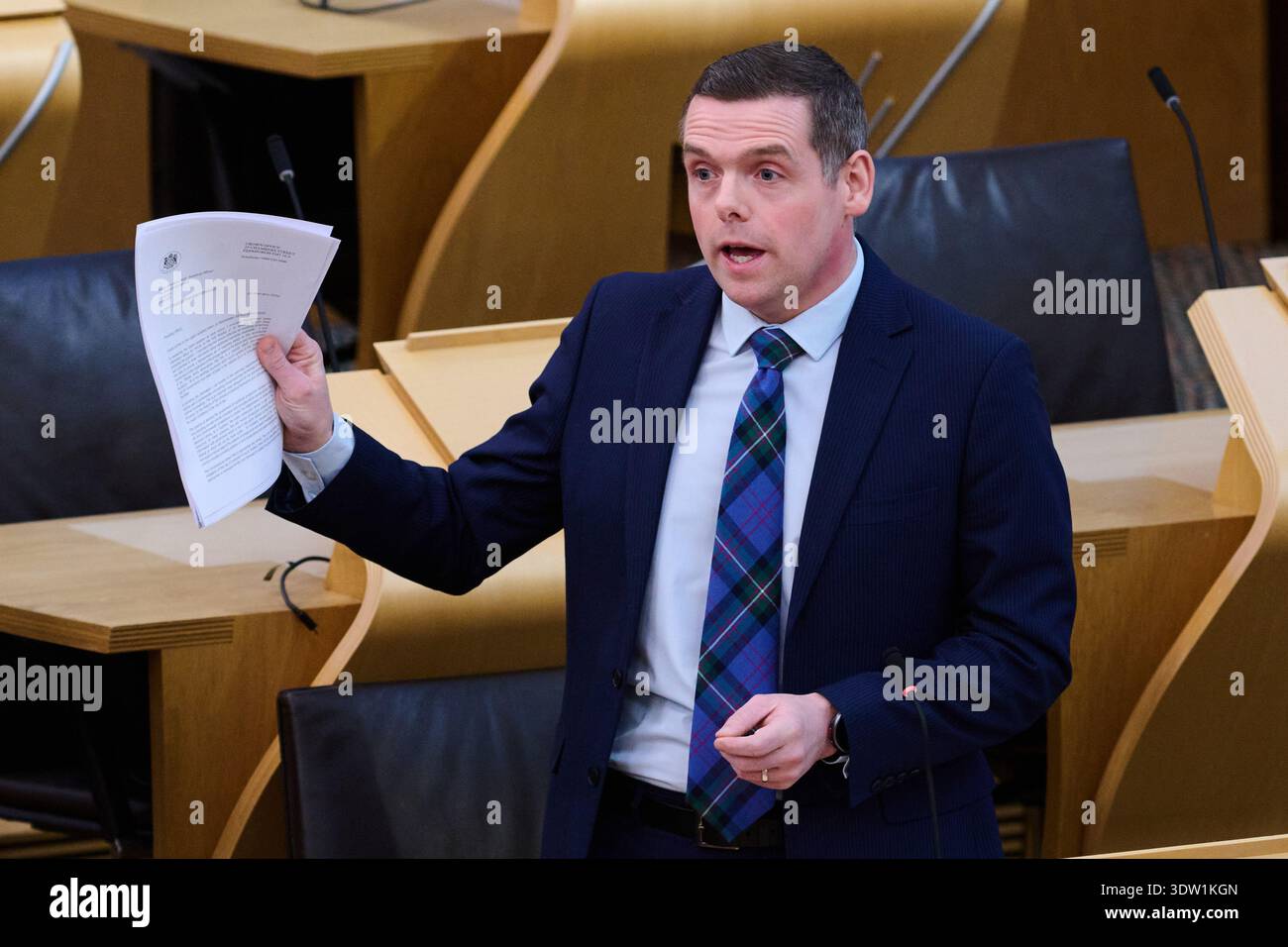 Edinburgh Scotland, UK 24 February 2026. Douglas Ross at the Scottish ...