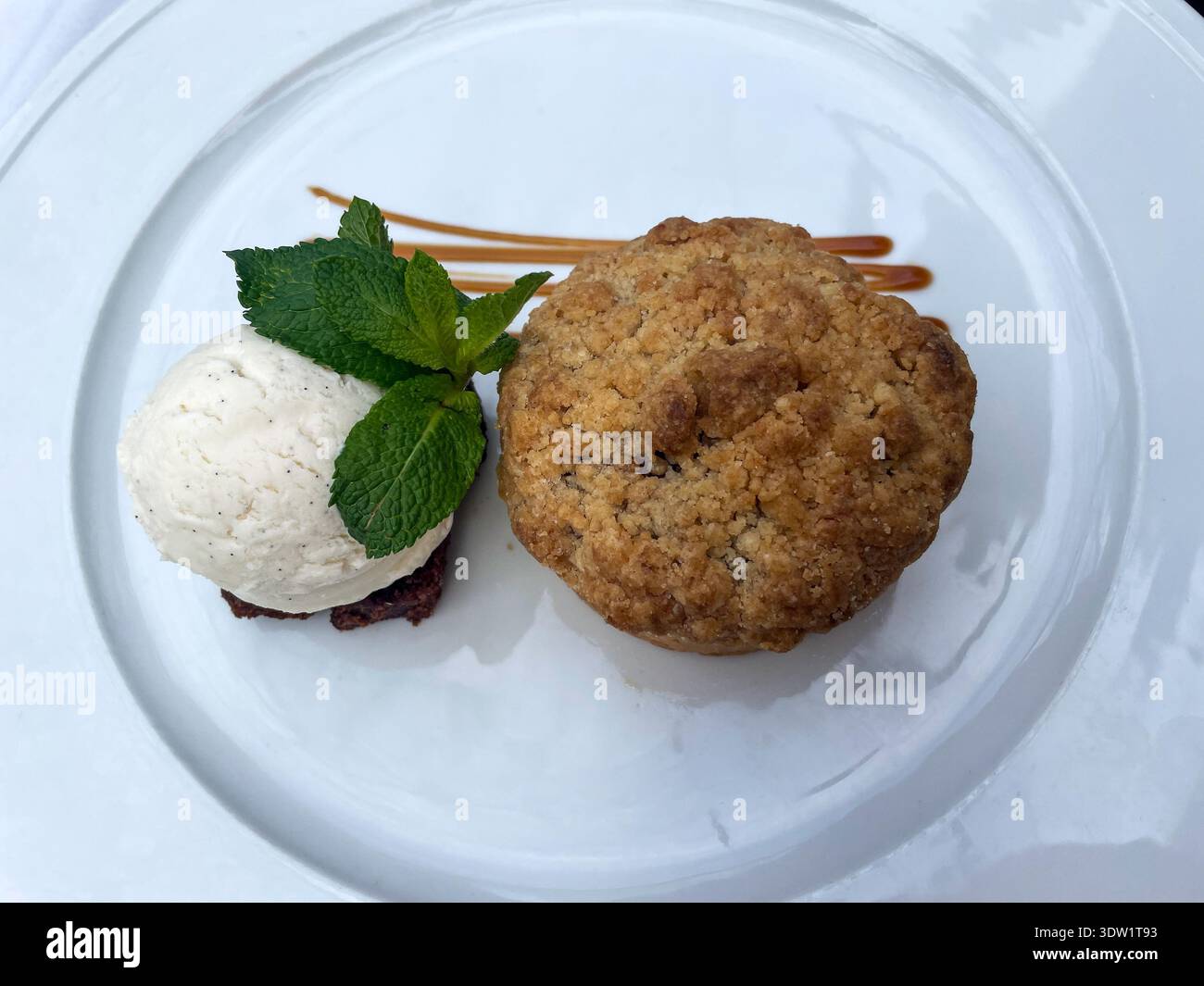 Dessert Course at the Bryant Park Grillis a Delight, 2026, NYC, USA - Smartphone Captured Stock Image