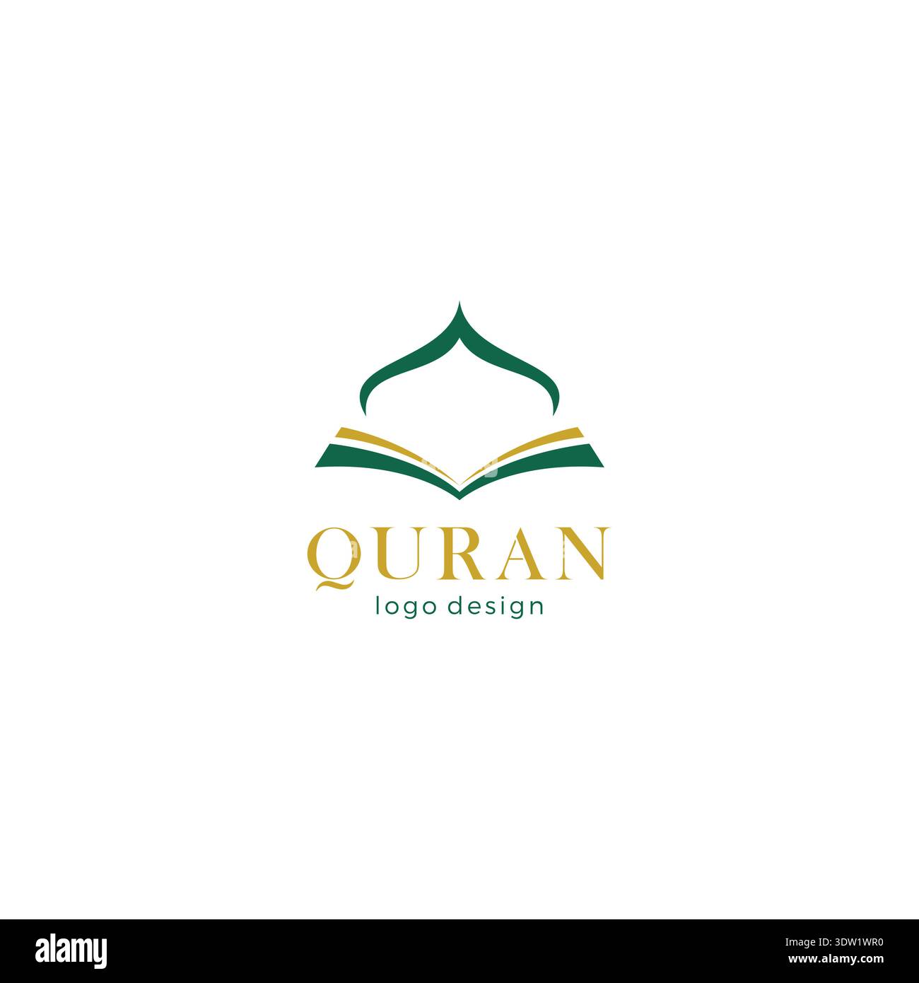 Holy Al Quran Logo Vector Illustration Stock Vector