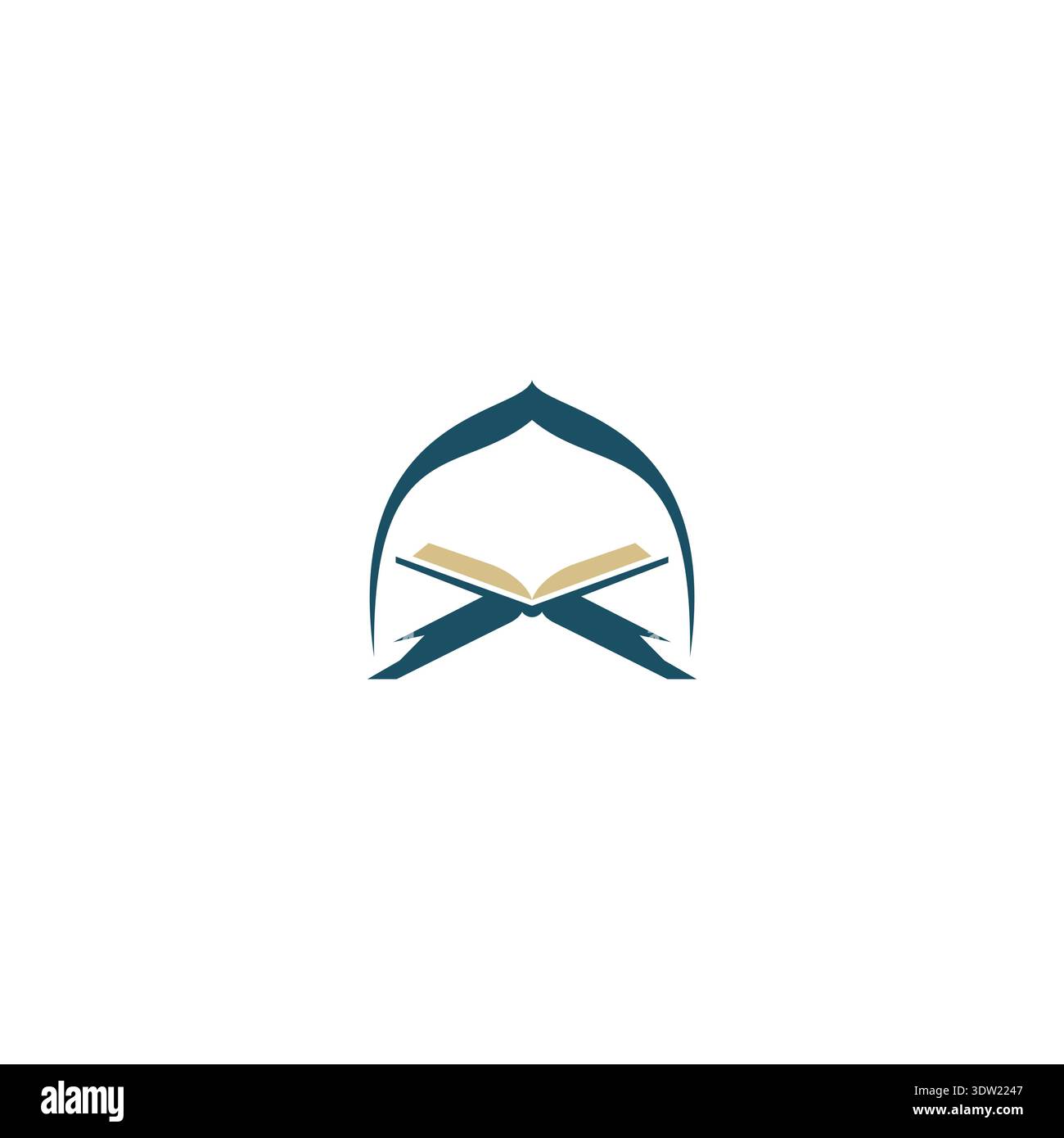 Al quran simple flat icon vector illustration Vector Stock Vector