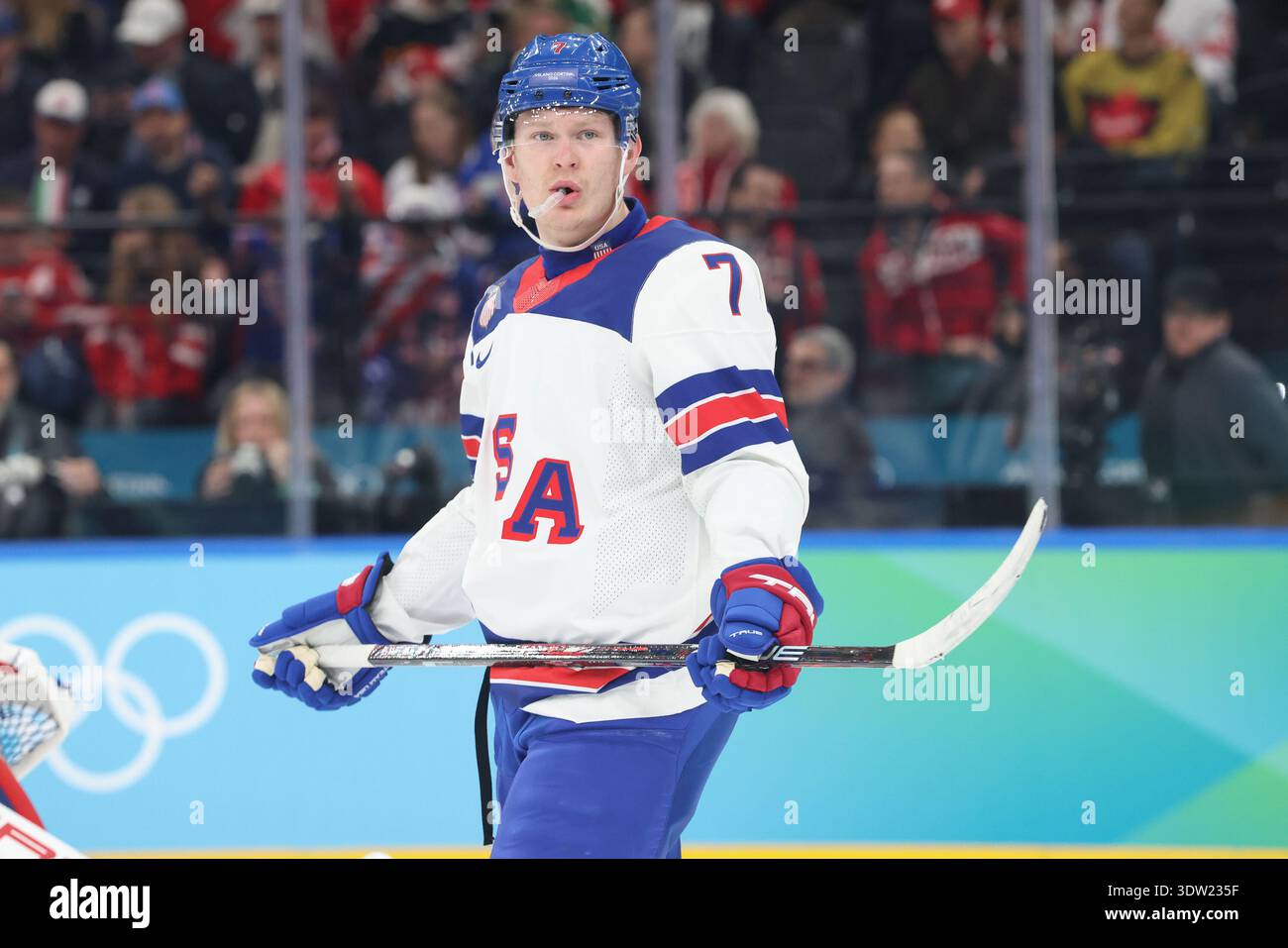 February 22, 2026: Brady Tkachuk (7) of the United States during the ...