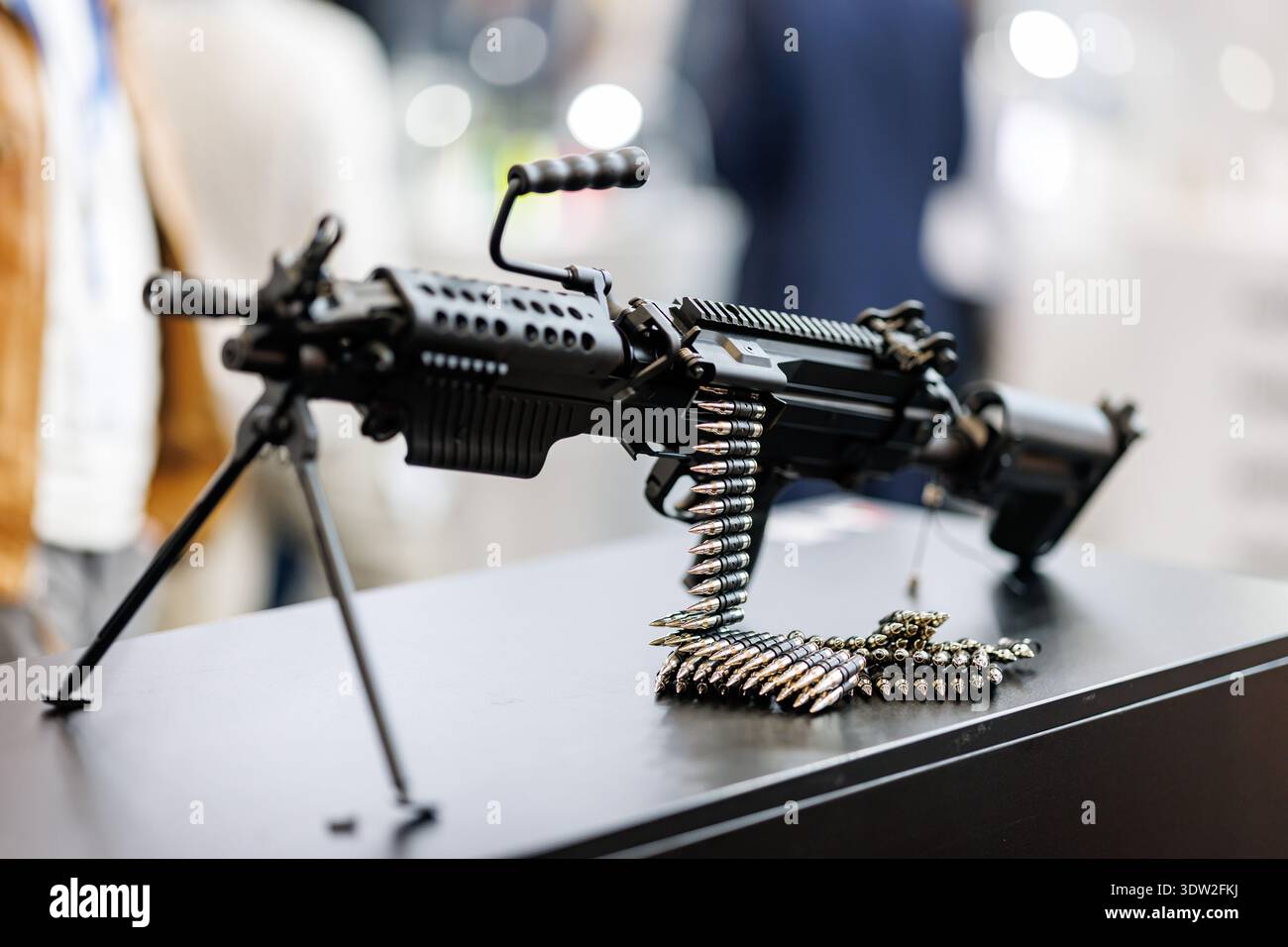 23 February 2026, Bavaria, Nuremberg: The AMG556 submachine gun from ...
