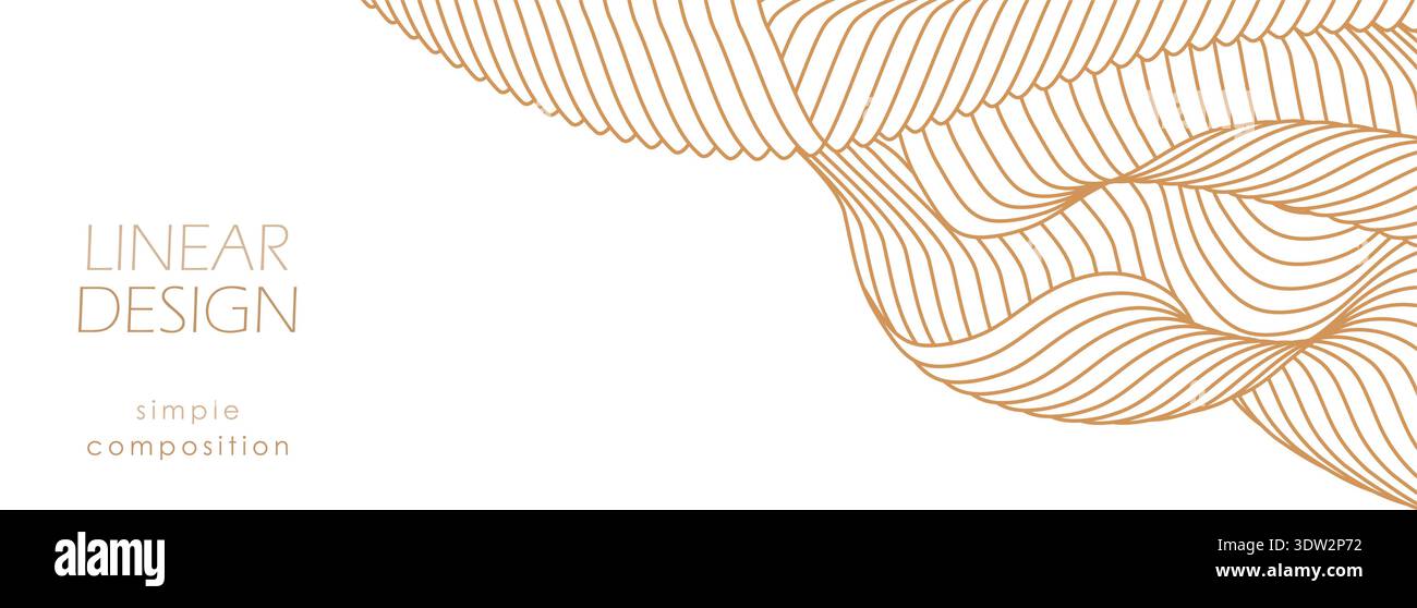 Parallel dynamic lines. Wavy lines design. Cover, banner, poster and ...