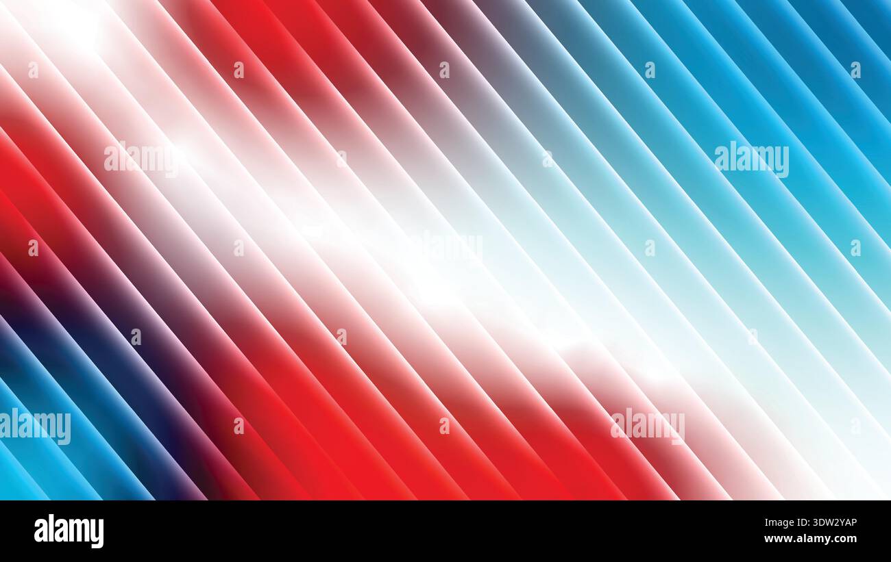 Vibrant Diagonal Gradient Background with Alternating Red White and Blue Horizontal Stripe Patterns -Background vector Stock Vector