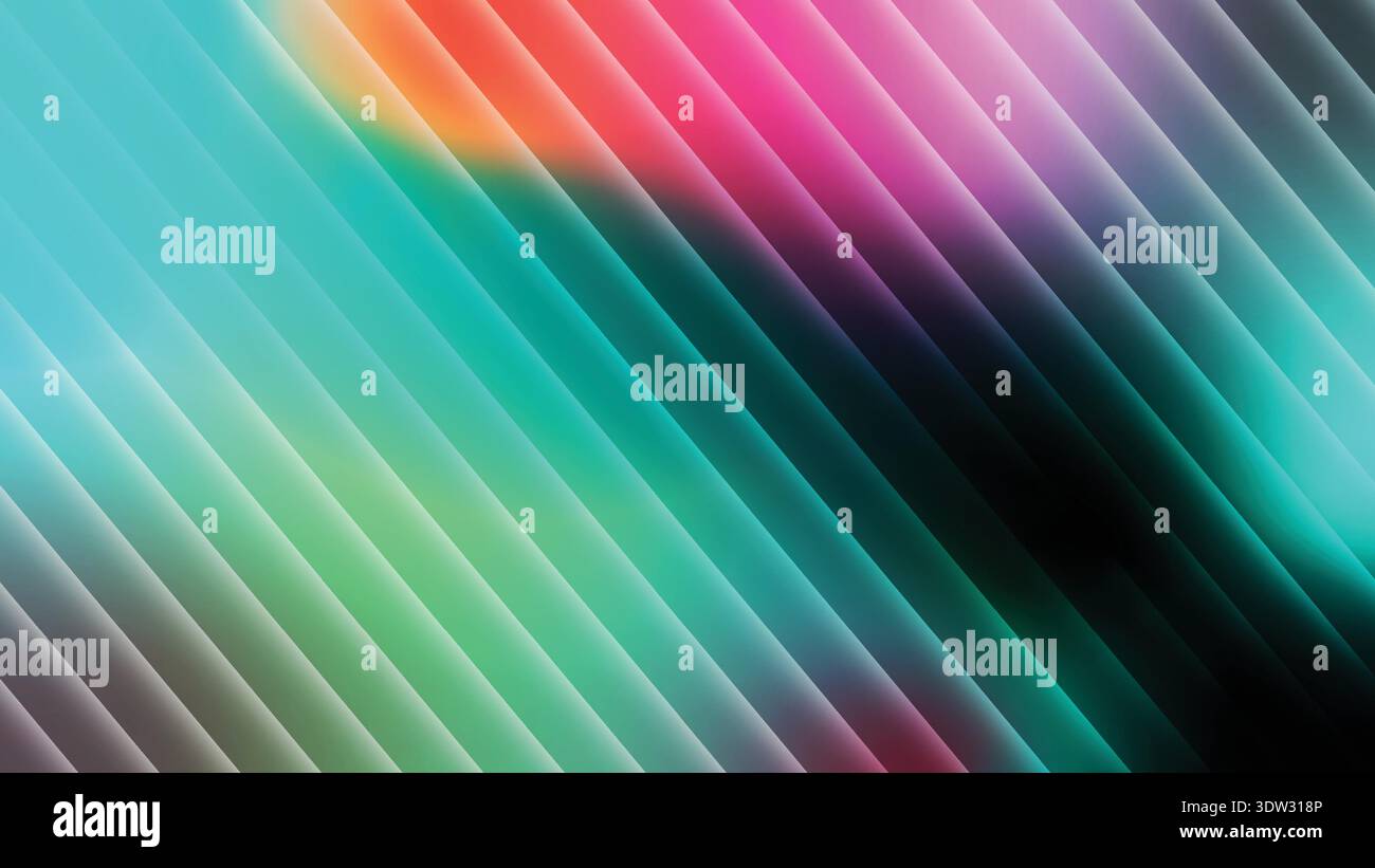 Vibrant diagonal gradient stripes with luminous rainbow overlay on smooth seamless background -Background vector Stock Vector