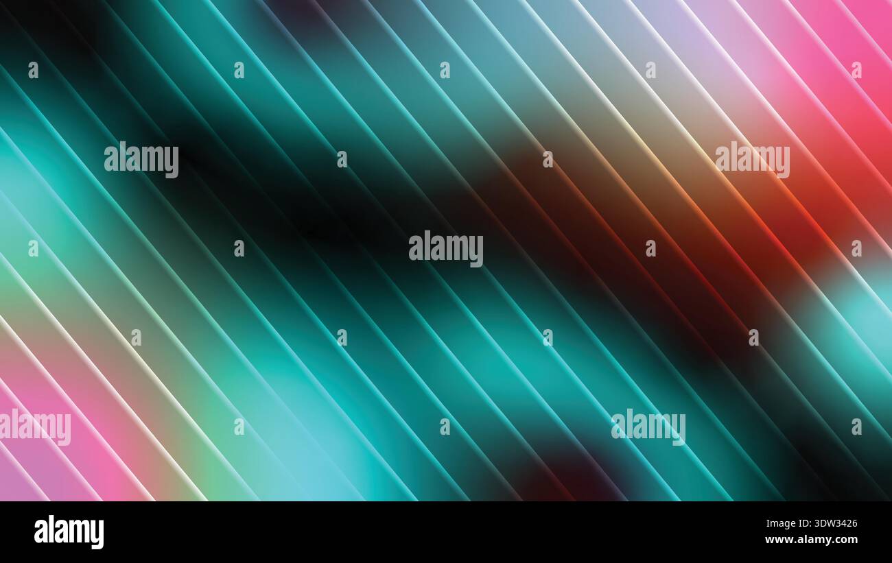 Vibrant Diagonal Neon Light Streaks with Turquoise Gradient Background -Background abstract background vector Stock Vector