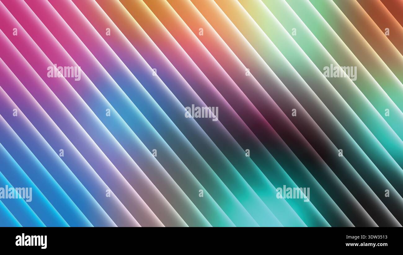 Vibrant Diagonal Rainbow Gradient Background with Soft Blurred Colorful Striped Patterns -Background vector Stock Vector