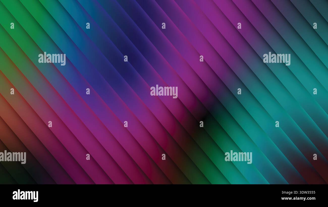 Vibrant Diagonal Rainbow Gradient Background with Soft Blurred Striped Patterns -Background abstract background vector Stock Vector