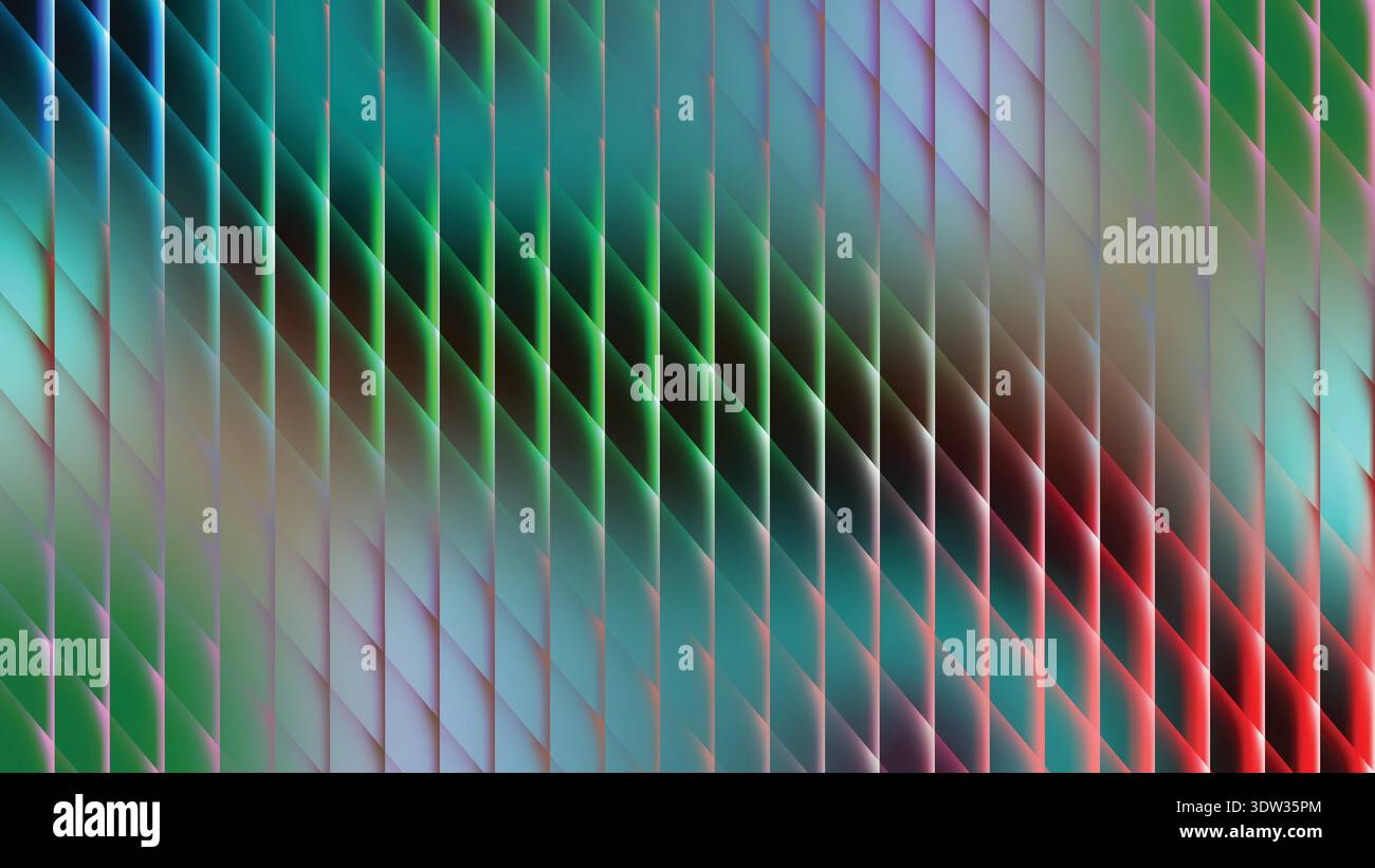 Vibrant Geometric Diagonal Patterns with Blurred Gradient Backgrounds Featuring Turquoise, Emerald, and Crimson Shades -Background vector Stock Vector