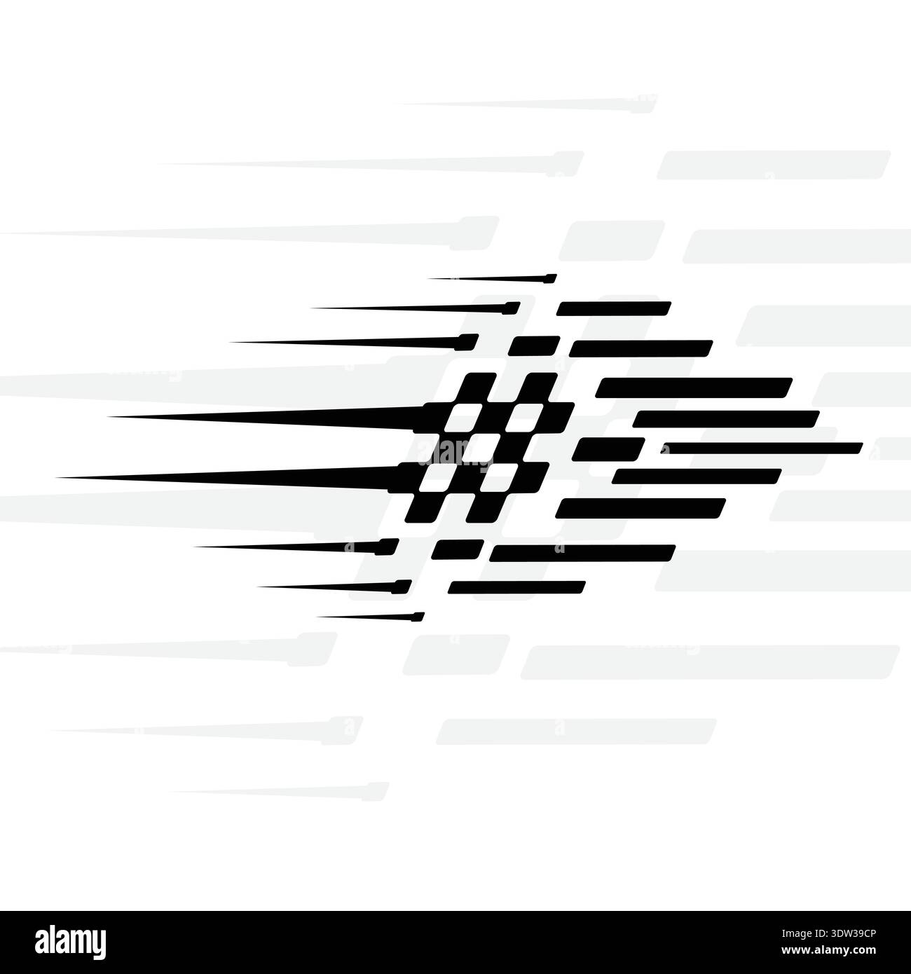 Race checkered square halftone Stock Vector