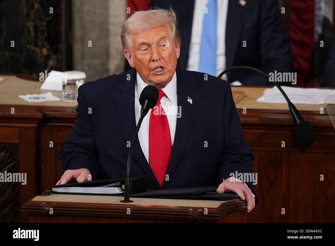 President Donald Trump delivers the State of the Union address to a ...
