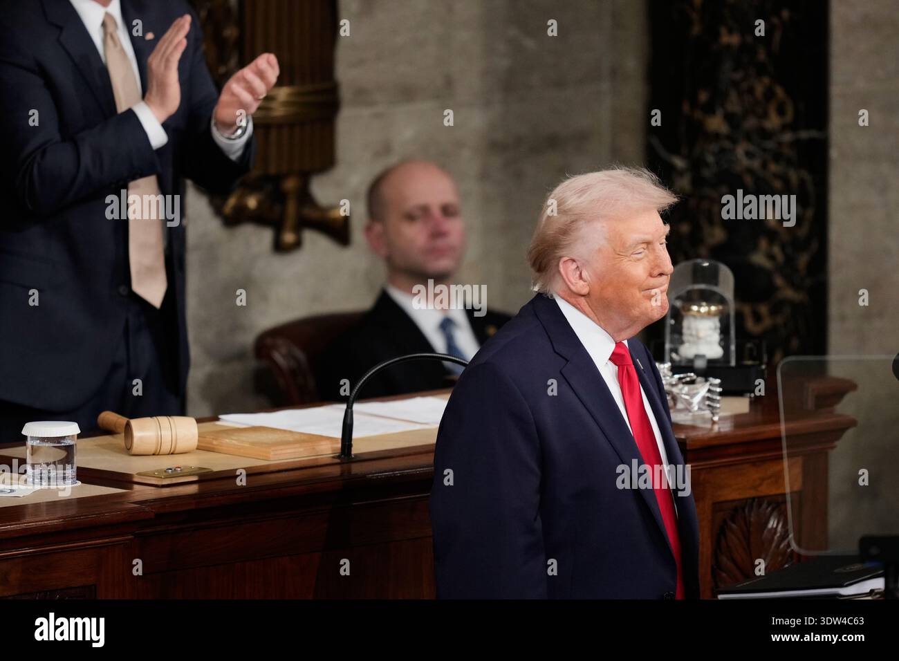 President Donald Trump delivers his State of the Union address to a ...