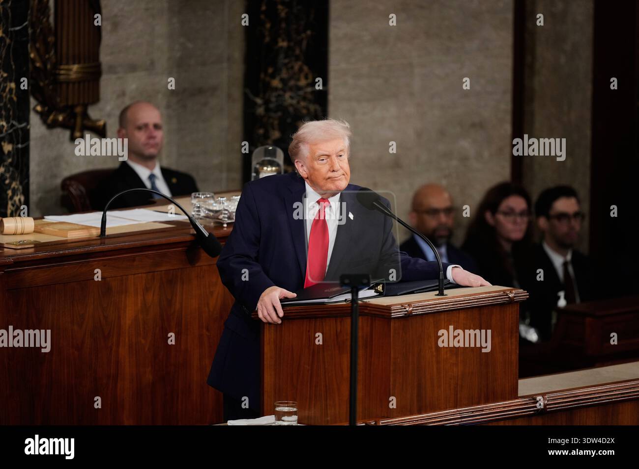 President Donald Trump delivers his State of the Union address to a ...