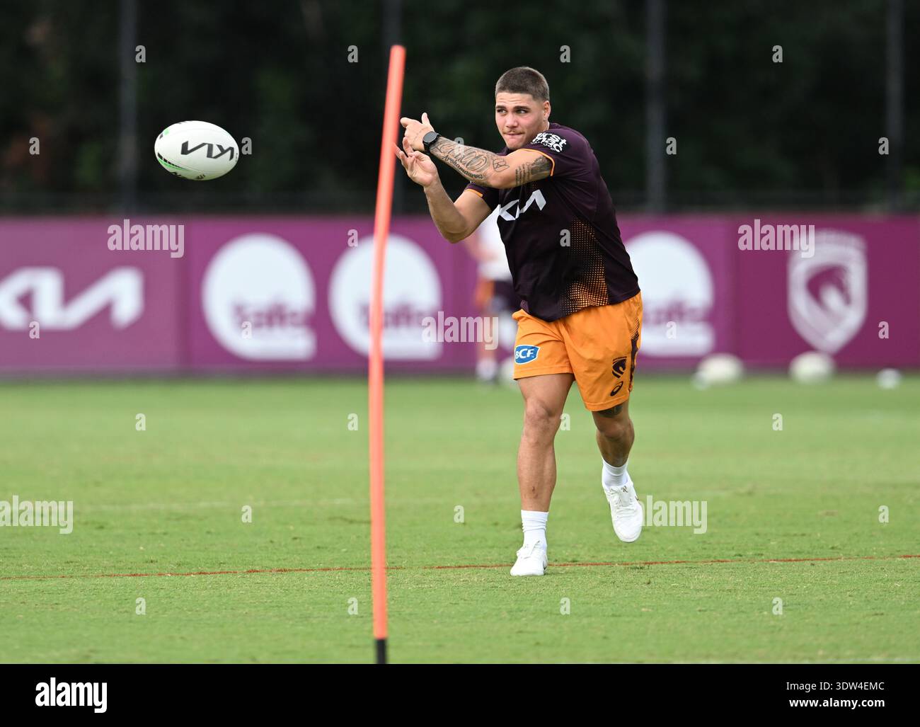 Clive Reece Reece Walsh in action during a NRL Brisbane Broncos training session at ...