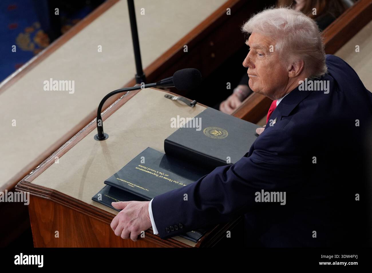 President Donald Trump delivers the State of the Union address to a ...