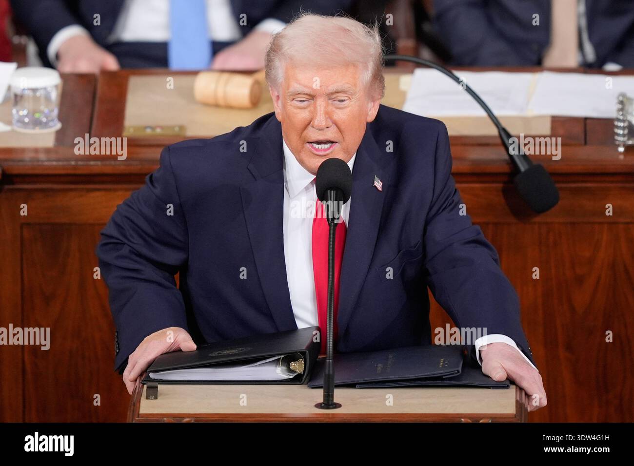 President Donald Trump delivers the State of the Union address to a ...
