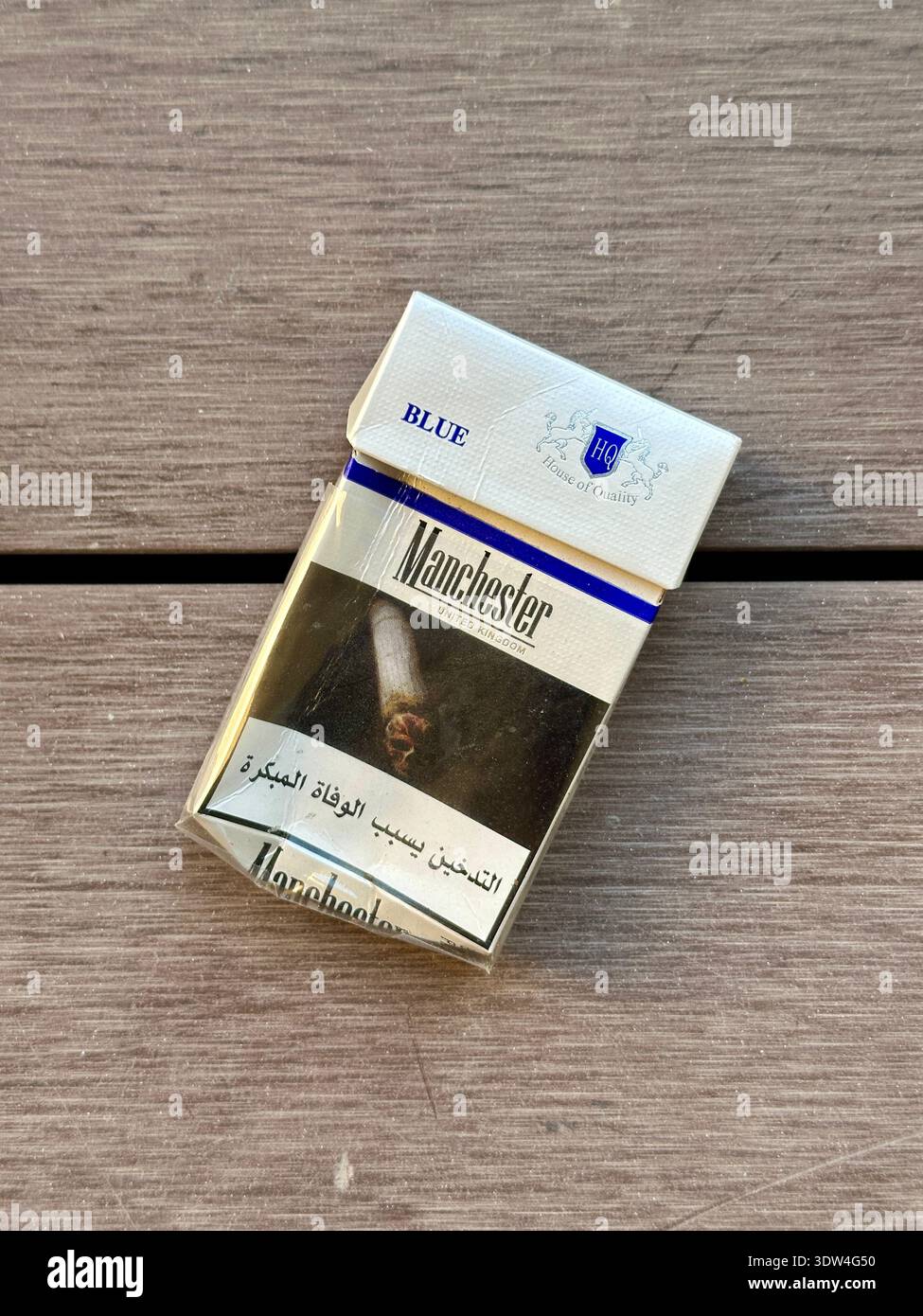 Empty Manchester Cigarettes carton litter Stock Photo
